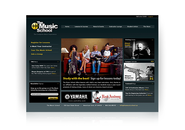 music school web design